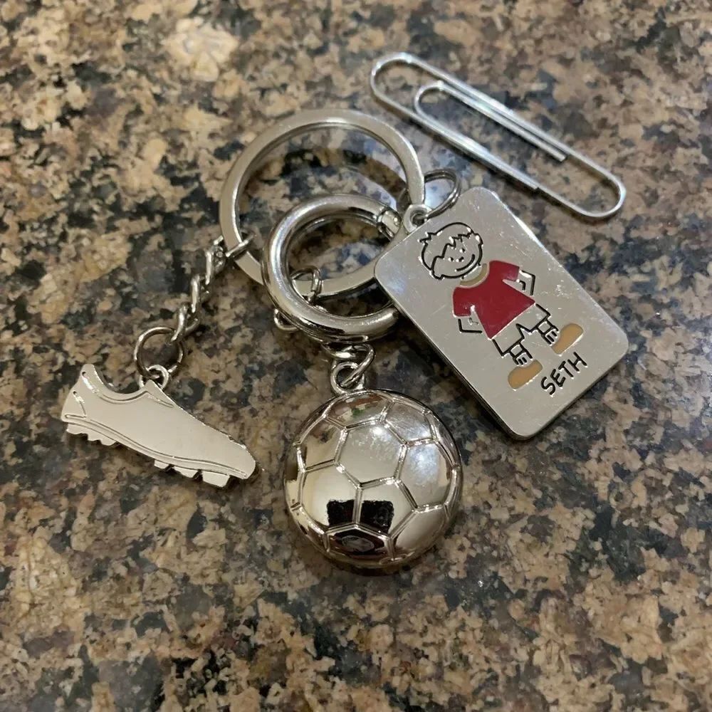 “Seth” Soccer Ball And Cleat Keychain‎